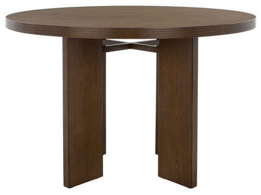 Safavieh - Calamaria Round Wood Dining Table Table - Medium Oak - SFV2135C veiw 1