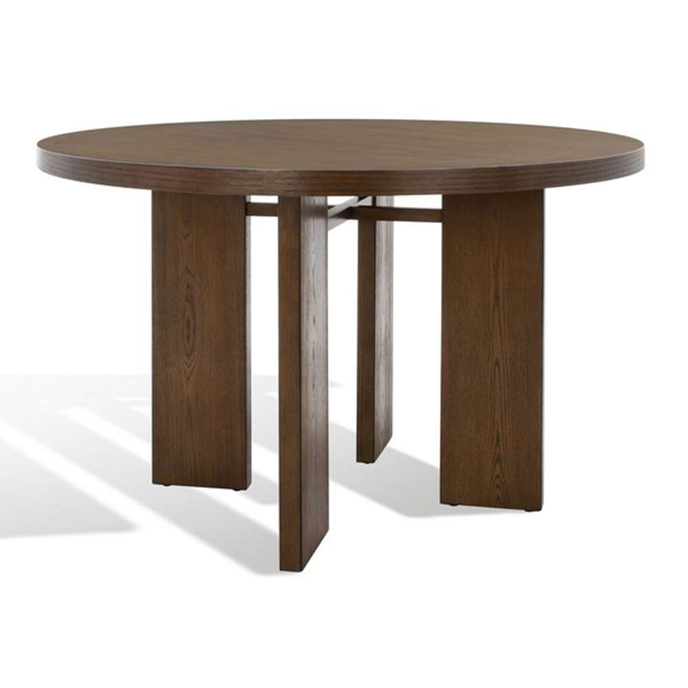 Safavieh - Calamaria Round Wood Dining Table Table - Medium Oak - SFV2135C veiw 4
