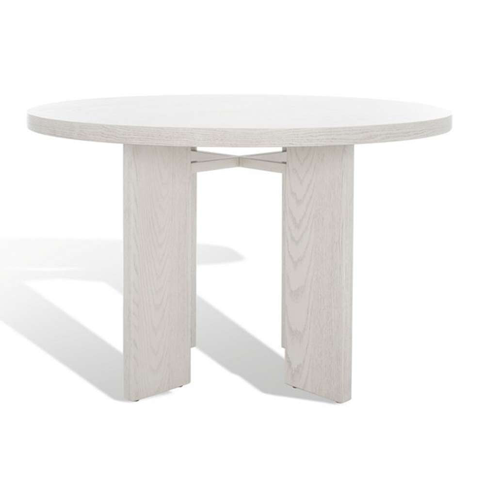 Safavieh - Calamaria Round Wood Dining Table Table - White Washed - SFV2135A veiw 2