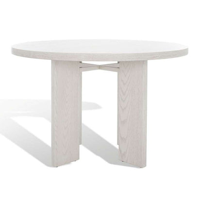Safavieh - Calamaria Round Wood Dining Table Table - White Washed - SFV2135A veiw 2