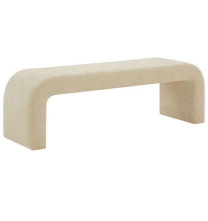 Safavieh - Caralynn Upholstered Bench - Beige - SFV5027I veiw 3