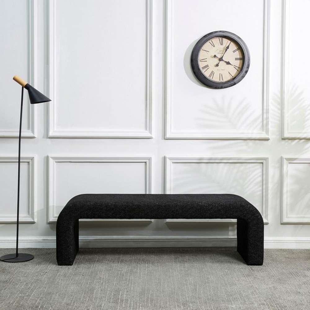 Safavieh - Caralynn Upholstered Bench - Black - SFV5027J veiw 2