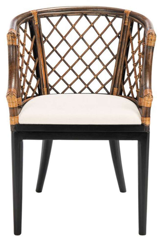 Safavieh - Carlotta Arm Chair - Brown - Black - SEA4013C veiw 1