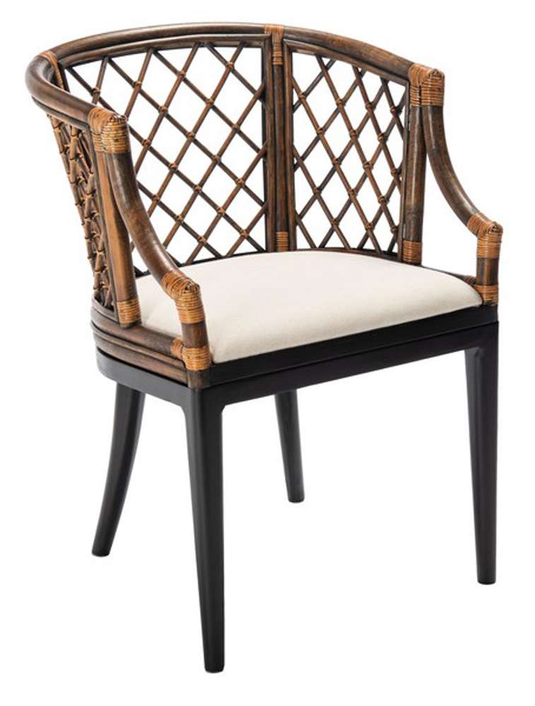 Safavieh - Carlotta Arm Chair - Brown - Black - SEA4013C veiw 4