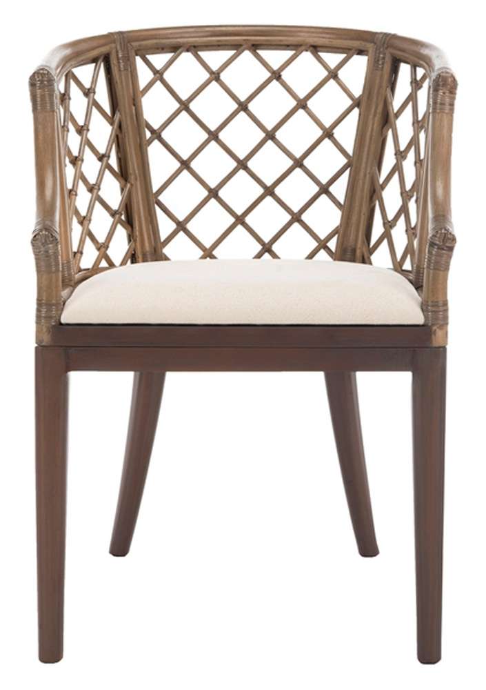 Safavieh - Carlotta Arm Chair - Greige - White - SEA4013A veiw 1