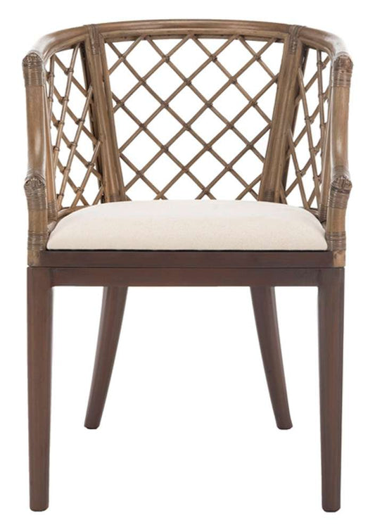 Safavieh - Carlotta Arm Chair - Greige - White - SEA4013A veiw 1