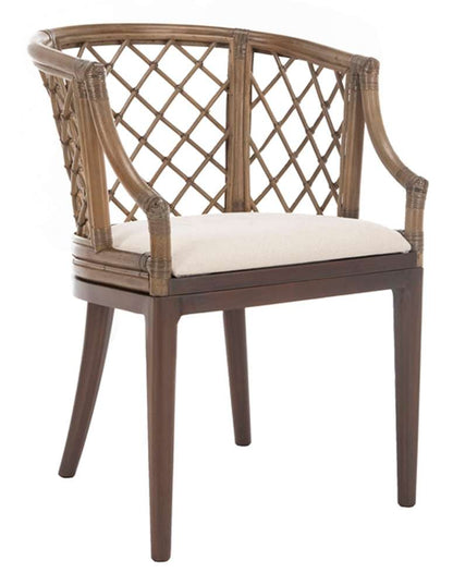 Safavieh - Carlotta Arm Chair - Greige - White - SEA4013A veiw 3