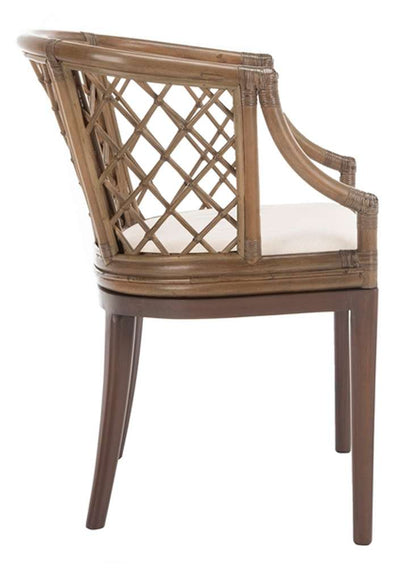 Safavieh - Carlotta Arm Chair - Greige - White - SEA4013A veiw 4