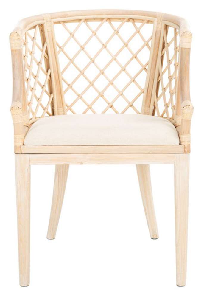 Safavieh - Carlotta Arm Chair - Natural - White Washed - SEA4013B veiw 1
