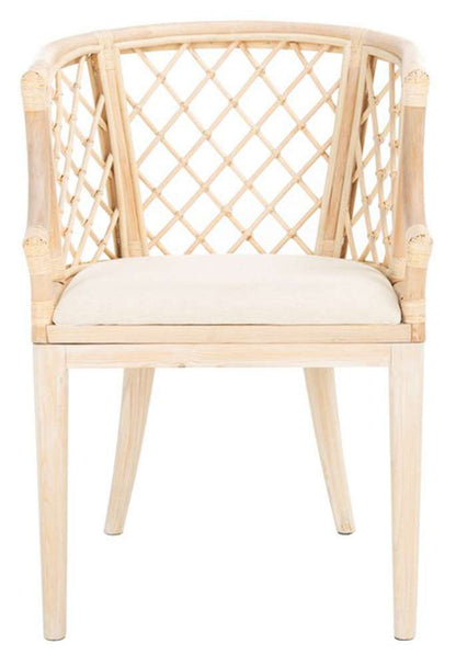 Safavieh - Carlotta Arm Chair - Natural - White Washed - SEA4013B veiw 1