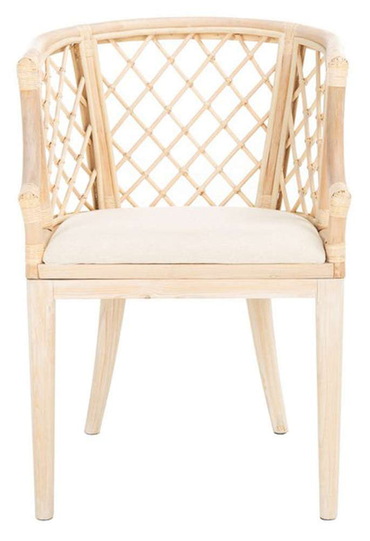 Safavieh - Carlotta Arm Chair - Natural - White Washed - SEA4013B veiw 1