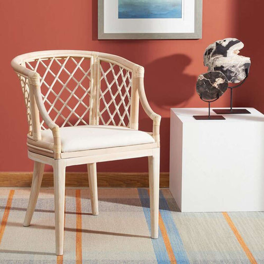 Safavieh - Carlotta Arm Chair - Natural - White Washed - SEA4013B veiw 2