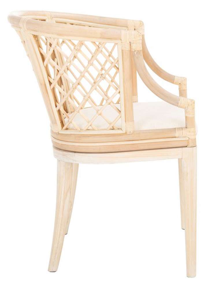 Safavieh - Carlotta Arm Chair - Natural - White Washed - SEA4013B veiw 3
