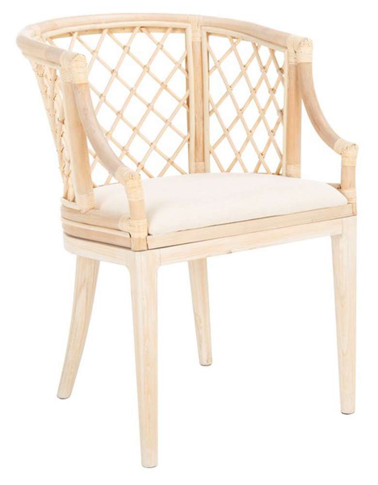 Safavieh - Carlotta Arm Chair - Natural - White Washed - SEA4013B veiw 4