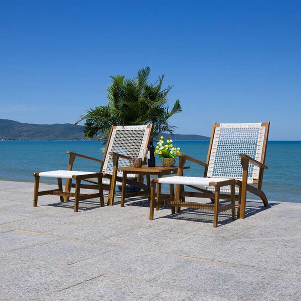 Safavieh - Chantelle Living Set - Natural - White - PAT7076D veiw 2