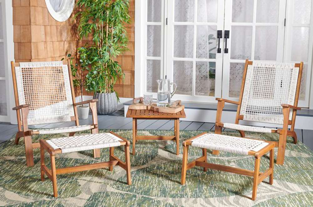Safavieh - Chantelle Living Set - Natural - White - PAT7076D veiw 3