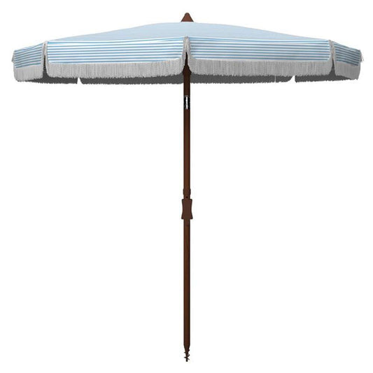 Safavieh - Copen 6.5 Beach Umbrella - Baby Blue - White - PAT8501C veiw 1