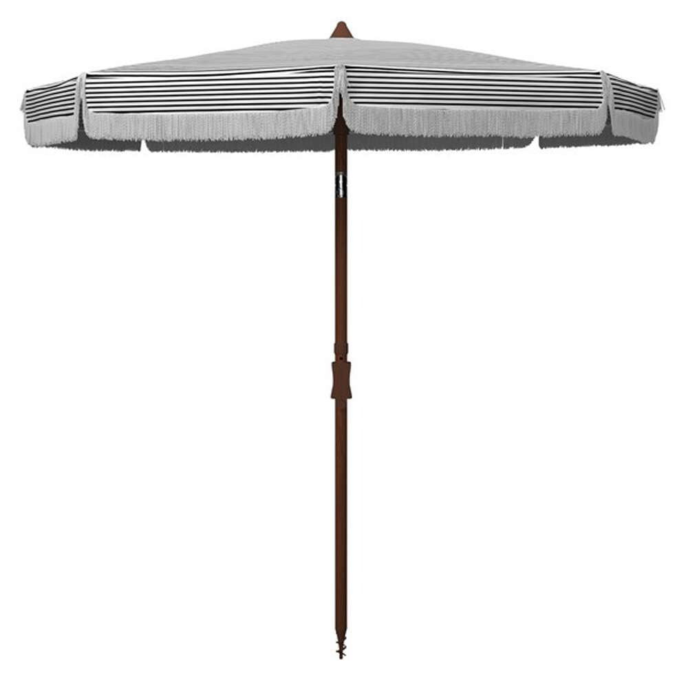 Safavieh - Copen 6.5 Beach Umbrella - Black - White - PAT8501A veiw 1