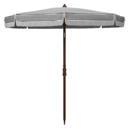 Safavieh - Copen 6.5 Beach Umbrella - Black - White - PAT8501A veiw 1