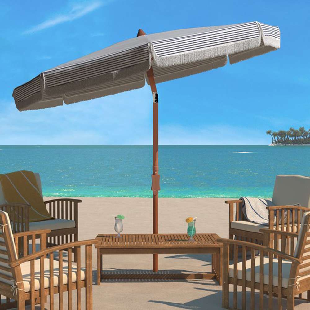 Safavieh - Copen 6.5 Beach Umbrella - Navy - White - PAT8501B veiw 2