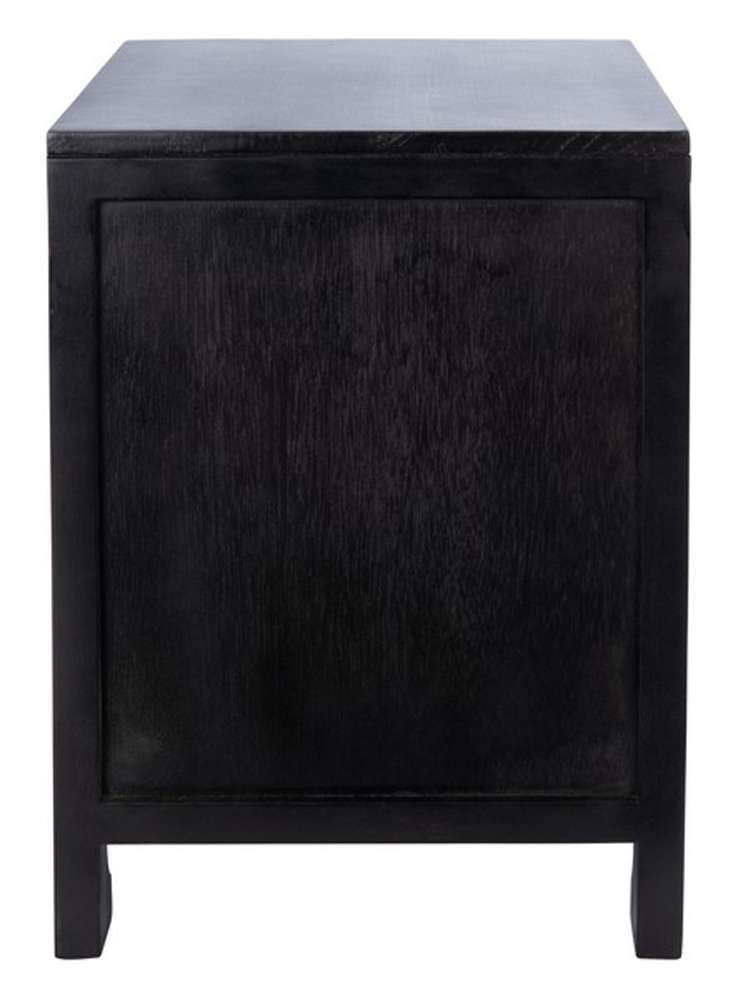 Safavieh - Dave 1 Drwr 1 Door Nightstand - Black - Natural - NST4003D veiw 3