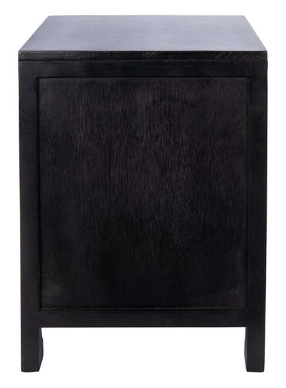 Safavieh - Dave 1 Drwr 1 Door Nightstand - Black - Natural - NST4003D veiw 3