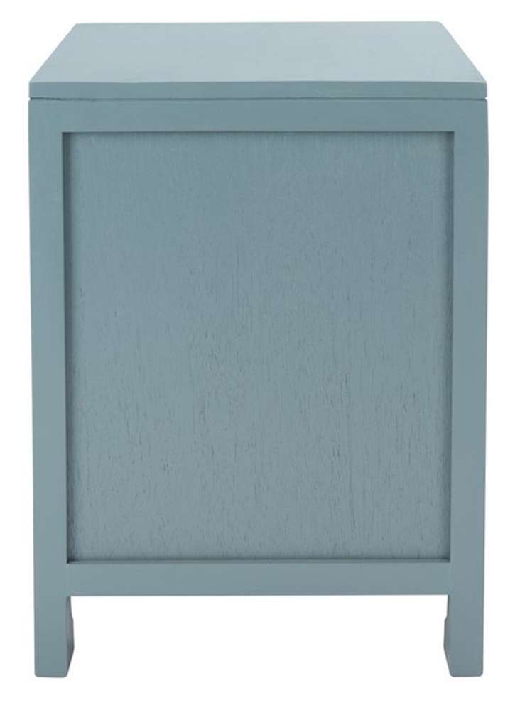 Safavieh - Dave 1 Drwr 1 Door Nightstand - Blue Grey - Natural - NST4003B veiw 3