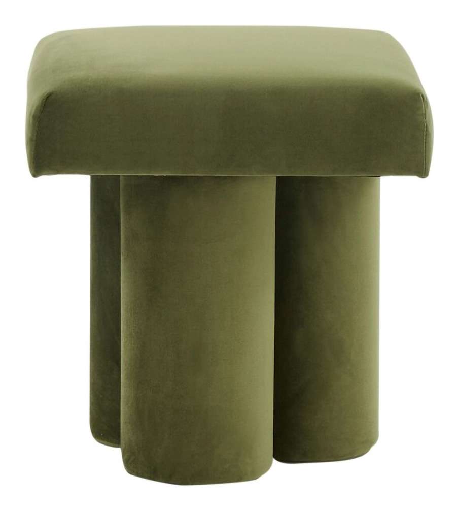 Safavieh - Deangelo Velvet Ottoman - Forest Green - SFV5085B veiw 1