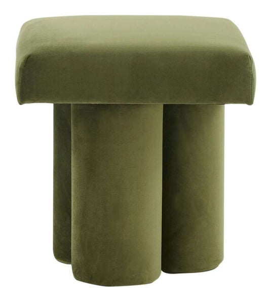 Safavieh - Deangelo Velvet Ottoman - Forest Green - SFV5085B veiw 1