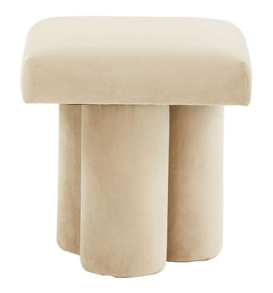 Safavieh - Deangelo Velvet Ottoman - Light Brown - SFV5085A veiw 1