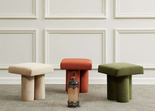 Safavieh - Deangelo Velvet Ottoman - Rust - SFV5085C veiw 2
