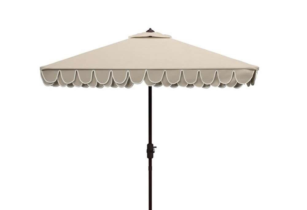 Safavieh - Elegant 7.5 Square Umbrella - Beige - White - PAT8406C veiw 1