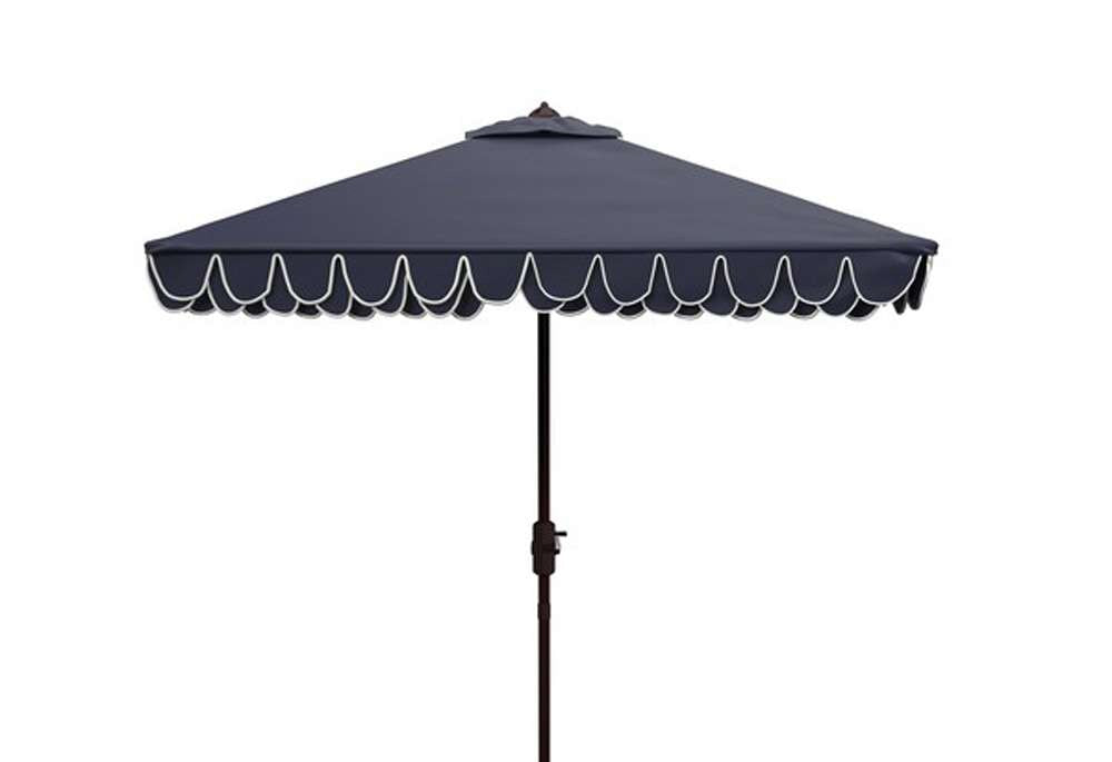 Safavieh - Elegant 7.5 Square Umbrella - Navy - White - PAT8406A veiw 1
