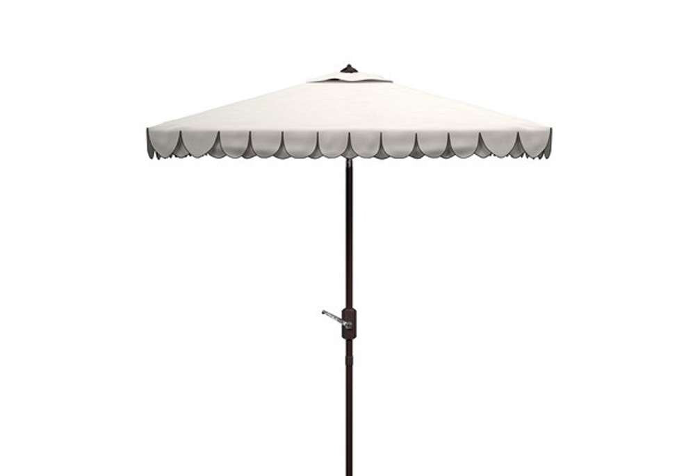 Safavieh - Elegant 7.5 Square Umbrella - White - Black - PAT8406E veiw 1