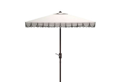 Safavieh - Elegant 7.5 Square Umbrella - White - Black - PAT8406E veiw 1