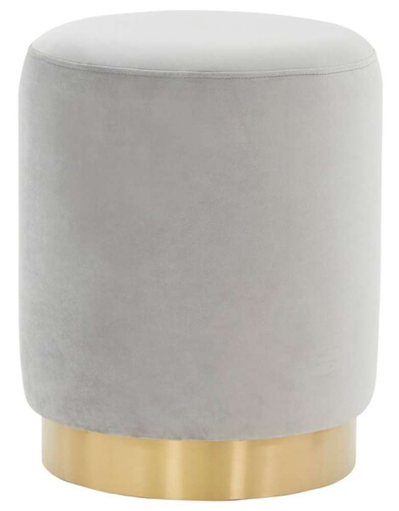 Safavieh - Elsworth Ottoman - Light Grey - Brass - SFV3558E veiw 1