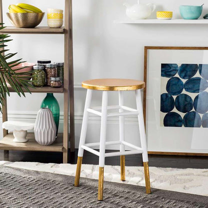 Safavieh - Emery Counterstool - White - Gold - FOX3231D veiw 2