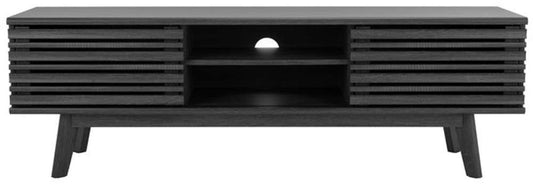 Safavieh - Esma 1 Shelf Media Stand - Distressed Black  - MED9601E veiw 1