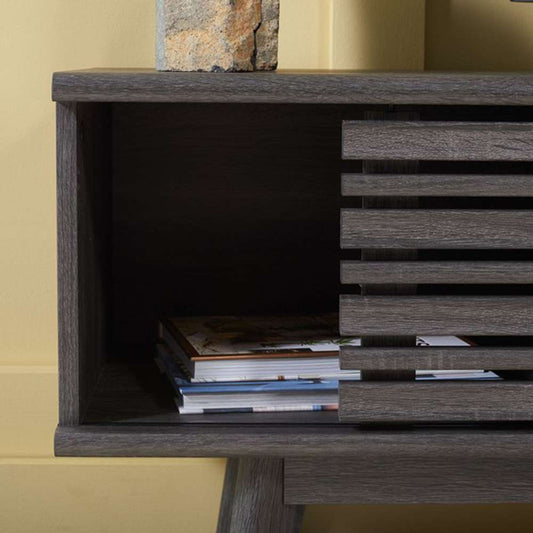 Safavieh - Esma 1 Shelf Media Stand - Distressed Black  - MED9601E veiw 2
