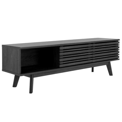 Safavieh - Esma 1 Shelf Media Stand - Distressed Black  - MED9601E veiw 4
