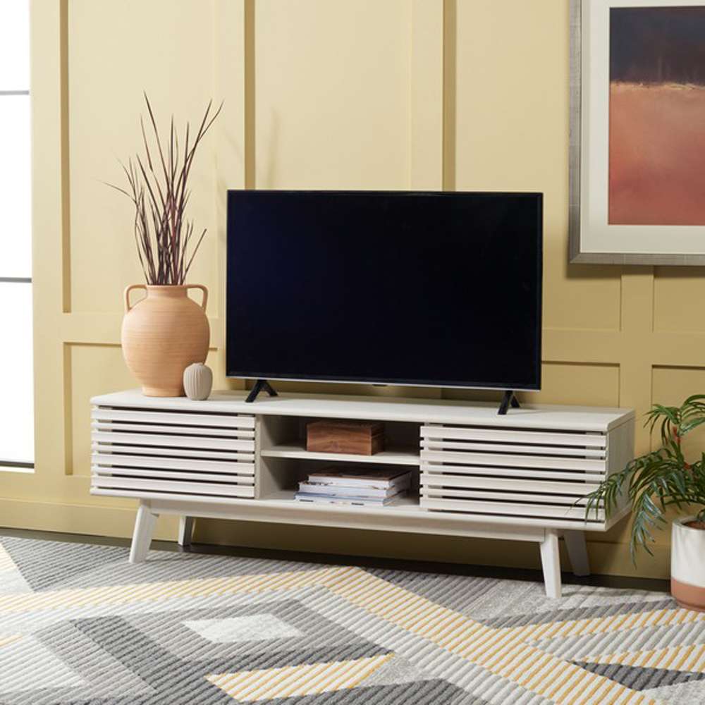 Safavieh - Esma 1 Shelf Media Stand - White - MED9601C veiw 3