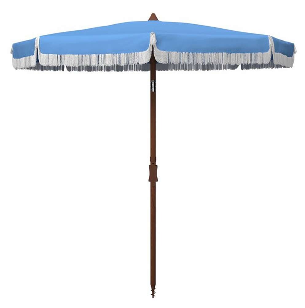 Safavieh - Estonia 6.5 Frng Bch Umbrella - Baby Blue - White - PAT8500C veiw 1