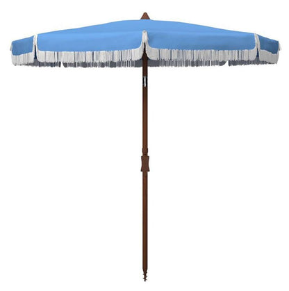Safavieh - Estonia 6.5 Frng Bch Umbrella - Baby Blue - White - PAT8500C veiw 1