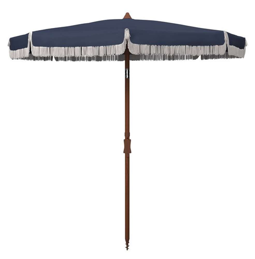 Safavieh - Estonia 6.5 Frng Bch Umbrella - Navy - White - PAT8500B veiw 1