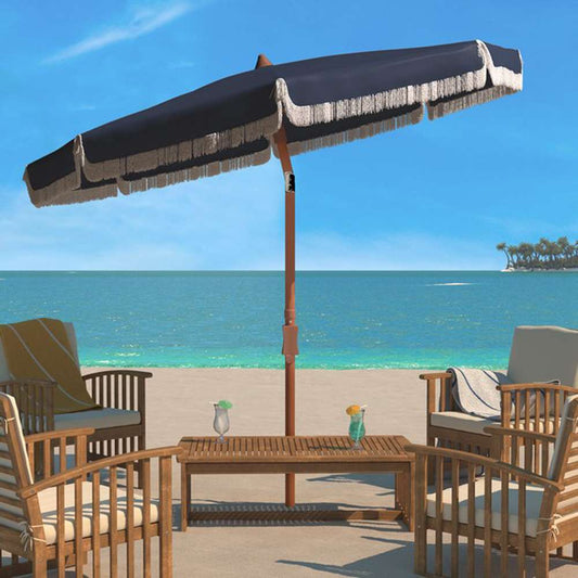 Safavieh - Estonia 6.5 Frng Bch Umbrella - Navy - White - PAT8500B veiw 2