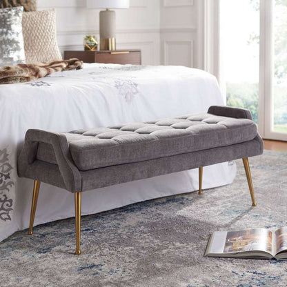 Safavieh - Everdeen Bench - Charcoal - Gold - BCH5200C veiw 2