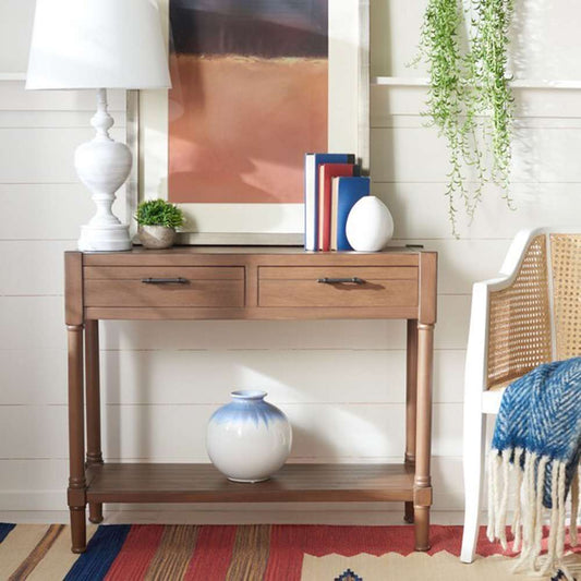 Safavieh - Filbert 2Drw Console Table - Brown - CNS5716C veiw 2