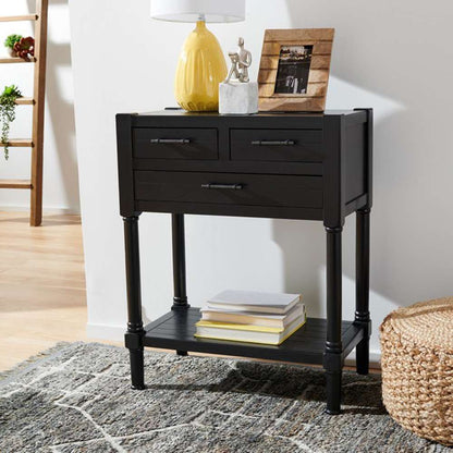 Safavieh - Filbert 3Drw Console Table - Black - CNS5717B veiw 2