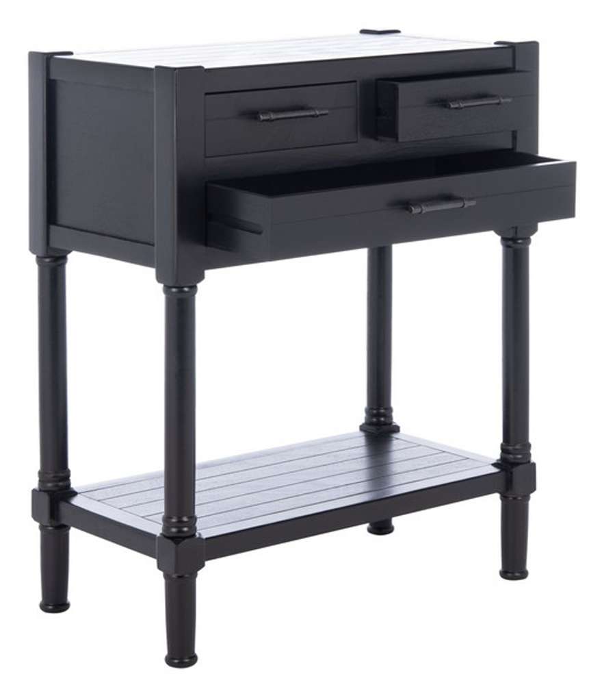 Safavieh - Filbert 3Drw Console Table - Black - CNS5717B veiw 3