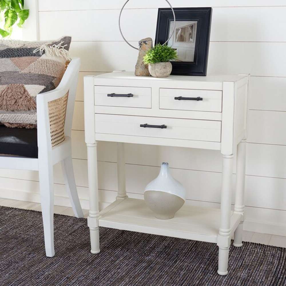 Safavieh - Filbert 3Drw Console Table - Distressed White  - CNS5717A veiw 2